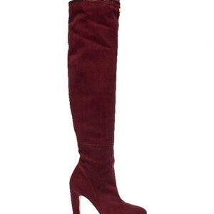 Stuart Weitzman Rich Burgundy Over-the-Knee Boots Edie Cabernet boot